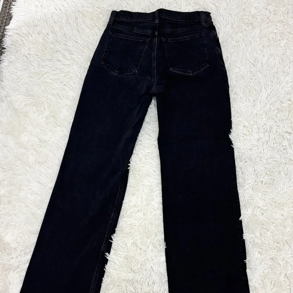 Abercrombie & Fitch 90s Relaxed High Rise Jeans 27 Black Wide Leg - Picture 3 of 3